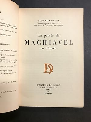 La Pensée de Machiavel en France.