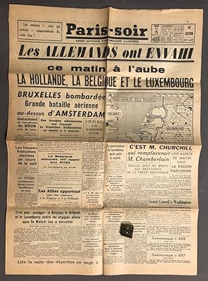 Paris-Soir : Les Allemands ont envahi ce matin à l'aube la Hollande, la Belgique et le Luxembourg...