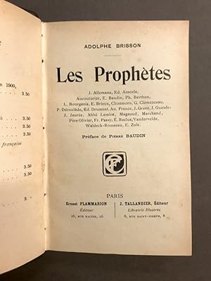 Les Prophètes. Préface de Pierre Baudin.