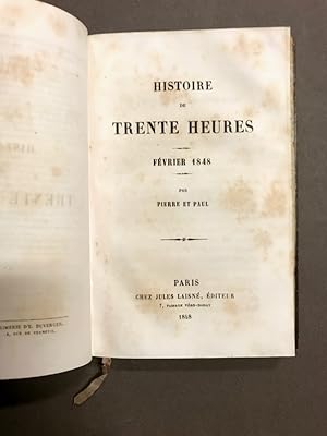 Réunion factice de 3 ouvrages en 1 volume. Théâtre et Révolution de 1848.