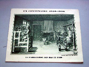PLAQUETTE PUBLICITAIRE DES BAS MARNY. UN CENTENAIRE (1830-1930). LA FABRICATION DES BAS.