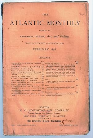 "A Literary Nightmare" in THE ATLANTIC MONTHLY, February, 1876