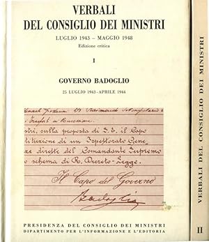Verbali del Consiglio dei Ministri luglio1943-maggio1948 Governo Badoglio