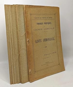 Travaux pratiques de Chimie Agricole - recueil de livrets compilés en un volume: Azote ammoniacal...