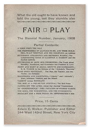 Fair Play, No. 3, The Biennial Number, January, 1908