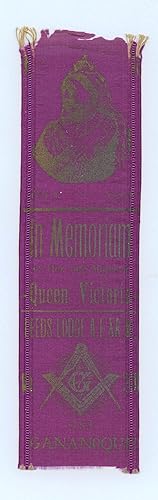 Queen Victoria Masonic Lodge memorial ribbon