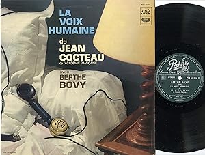 "Berthe BOVY : LA VOIX HUMAINE de Jean COCTEAU" Présentation par Pierre HIEGEL / LP 33 tours orig...