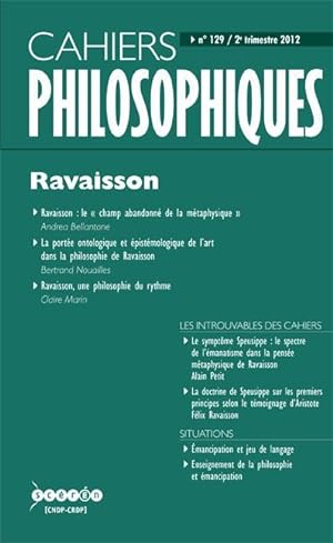 CAHIERS PHILOSOPHIQUES N.129 ; Ravaisson