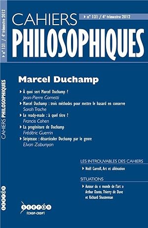 CAHIERS PHILOSOPHIQUES N.131 ; Marcel Duchamp