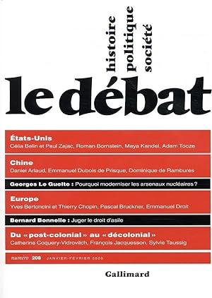 revue Le Débat n.208 : le débat