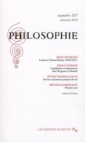 Revue Philosophie n.107