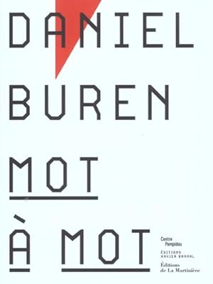 Daniel Buren, mot à mot