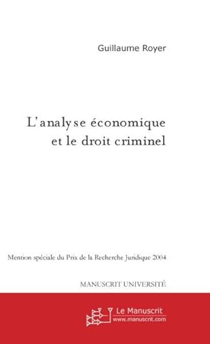 l'analyse economique et le droit criminel