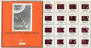 "COMMENT LIRE JULES VERNE" Dossier radiovisuel d'éveil de 16 diapositives 1973