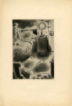L'ASSASSINAT CONSIDERE COMME UN DES BEAUX-ARTS" Eau-forte par Gus BOFA (1930)