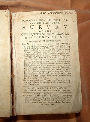 A New Topographical Historical, and Commercial SURVEY OF THE CITIES, TOWNS, AND VILLAGES OF THE C...