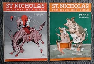 ST. NICHOLAS FOR BOYS AND GIRLS. FEBRUARY 1935 & MARCH 1935. 2 ISSUES.
