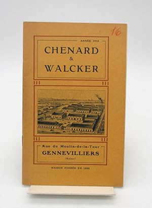 Catalogue automobiles Chenard & Walcker 1910