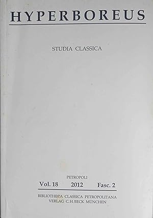 Hyperboreus : studia classica. Bibliotheca Classica Petropolitana