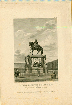 Statue Equestre de Louis XIV. (B&W engraving).