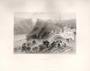 General Brooks' Monument, above Queenston. (B&W engraving).