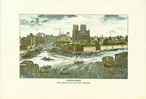 Ancien Paris: Vue de la Cite au XVIII Siècle. (Old Paris: View of the City in the XVIII Century.)...