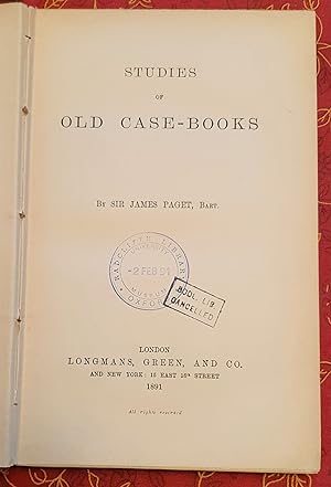 Studies of Old Case-Books