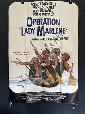 OPERATION "LADY MARLENE"-FILM DE ROBERT LAMOUREUX-AFFICHE GRAND FORMAT