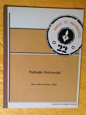 Nathalie Petrowski: Prix Jules-Fournier 1981
