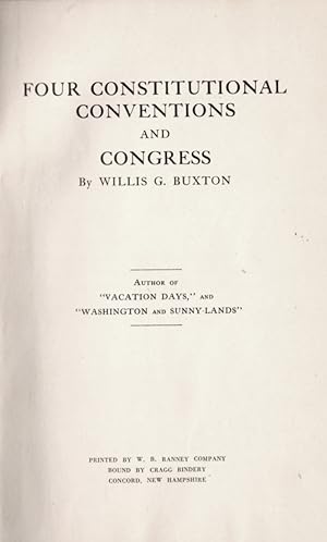 Four Constitutional Conventions and Congress