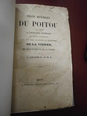 Précis historique du Poitou pour servir à l'histoire générale de cette province. Suivi d'un aperç...