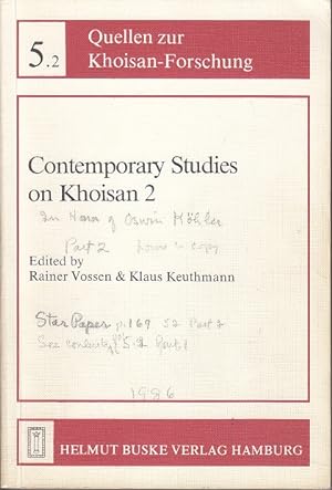 Quellen Zur Khoisan-Forschung Band 5.2. Contemporary Studies on Khoisan, Parts 1 & 2 [Lorna Marsh...