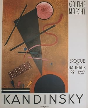 "KANDINSKY : ÉPOQUE DU BAUHAUS 1921-1927 MAEGHT 1960" Affiche originale entoilée / EXPOSITION GAL...