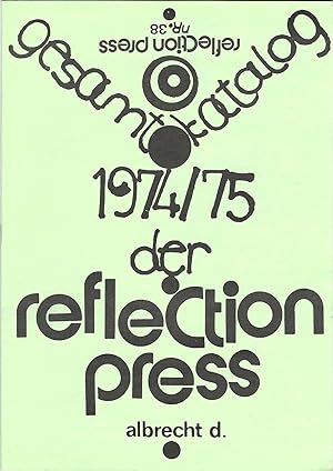 [From upper wrapper]: Gesamtkatalog 1974/75 der Reflection Press, nr. 38