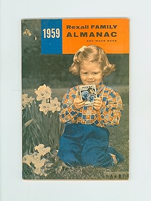 Rexall Drug Stores, 1959 Rexall Family Almanac & Moon Book, Front cover has Photograph of a Littl...