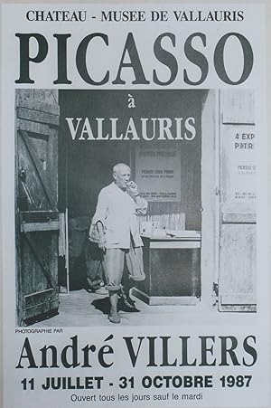 "PICASSO à VALLAURIS (EXPOSITION 1987)" Affiche originale entoilée / Photo André VILLERS (1987)
