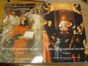 Mélanges Germain Sicard. Etudes d'histoire du droit et des idées politiques. (2 volumes).