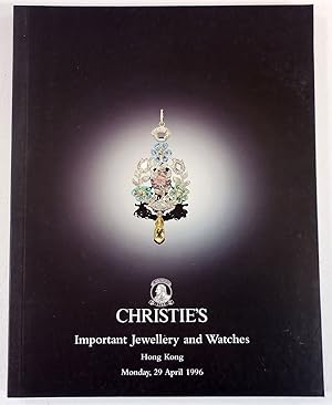 Christie's : Important Jewellery [Jewelry] & Watches : Hong Kong : 29 April 1996 : Sale Code: NAR...