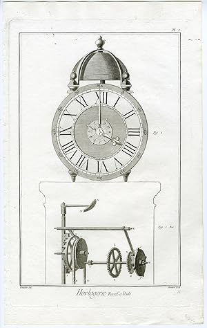 63 Antique Prints-HORLOGERIE-CLOCK MAKER-TOOLS-Diderot-Defehrt-1751