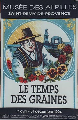 "LE TEMPS DES GRAINES" / Affiche originale entoilée / D'après Honoré ROUMANILLE (1929) / Imp. LAC...