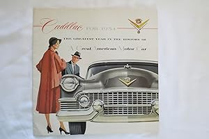 ORIGINAL 1954 CADILLAC DEALERS SALES BROCHURE SHOWS COUPE DE VILLE, SERIES 62, ELDORADO, FLEETWOO...