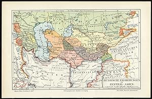 Antique Map-RUSSIA-CENTRAL ASIA-TURKESTAN-Meyers-1895