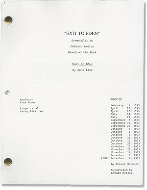 Exit to Eden (Original screenplay for the 1994 film)