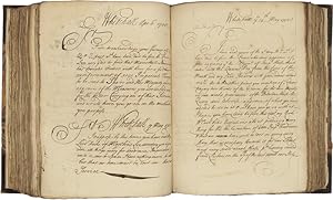 [EXTENSIVE MANUSCRIPT BOOK OF CORRESPONDENCE, REPORTS, AND OTHER MATERIAL RELATED TO THE BRITISH ...