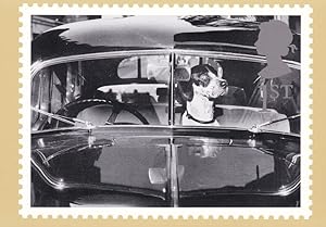 Dog Driving A Classic Car Comic Real Photo Postcard