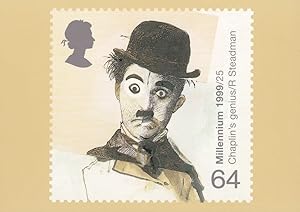 Charlie Chaplin Royal Mail PHQ Postage Stamp Limited Postcard