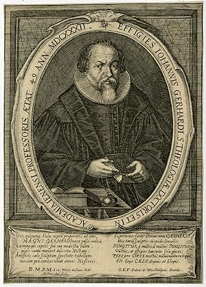 Antique Print-PORTRAIT-JOHANNES GERHARD-LUTHERAN-Troschel-c.1650