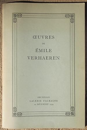 Oeuvres de Emile Verhaeren : Editions originales sur grands papiers - manuscrits et autographes -...