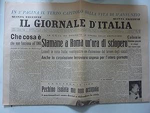 IL GIORNALE D'ITALIA Quinta Edizione Sabato 18 Dicembre 1948 LA GUERRA IN CINA: PECHINO ISOLATA M...