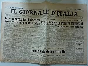 IL GIORNALE D'ITALIA Ultima Edizione Venerdì 31 Dicembre 1948 ITALIA E JUGOSLAVIA : LE TRATTATIVE...